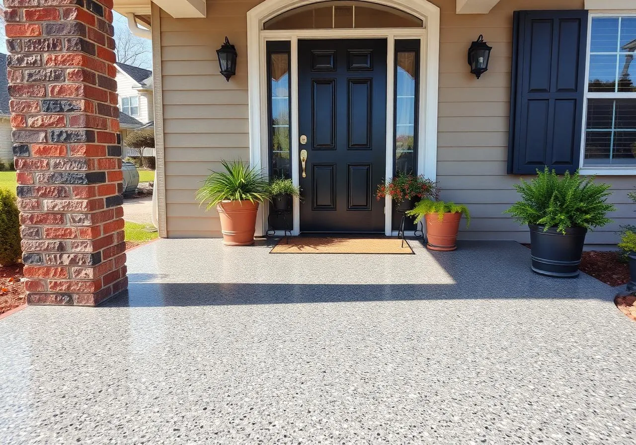 Outdoor porch coating example